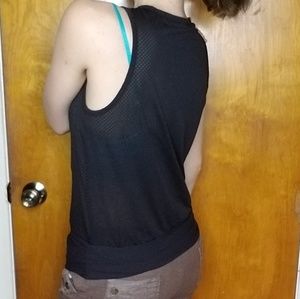 LAST CHANCE: Fabletics airy black tank top ruched